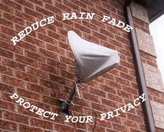 satellite dish snow cover